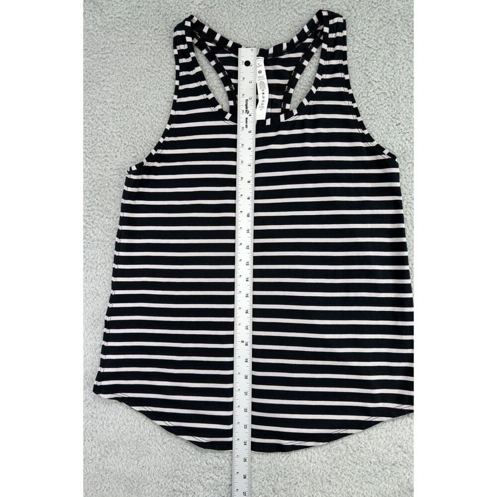 Lululemon Love Tank Pleated Yachtie Stripe Black Chrome Size 8 - Picture 5 of 11
